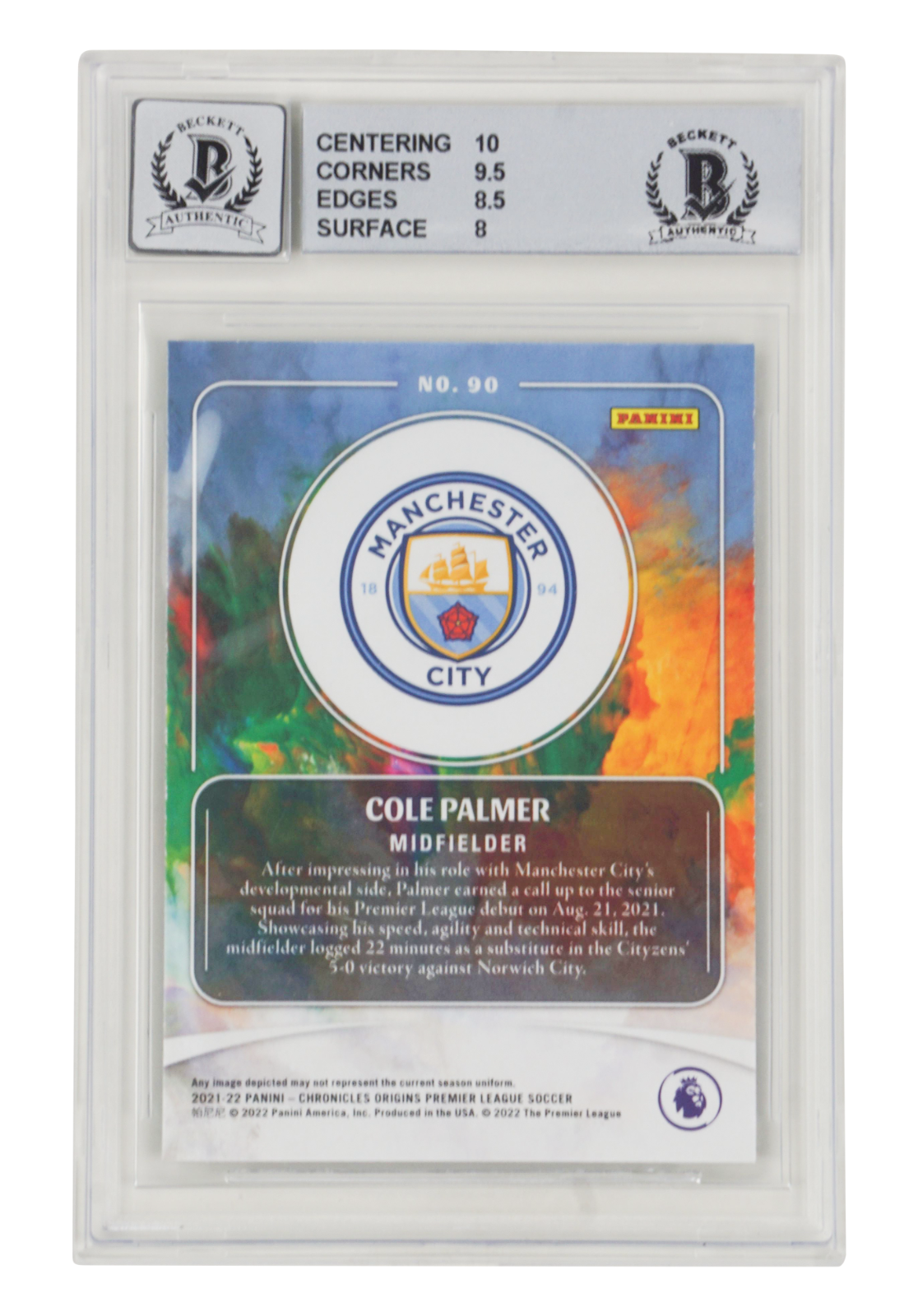Cole Palmer Signed 2021-22 Panini Chronicles Origins RC - BGS 8.5 Autograph 10